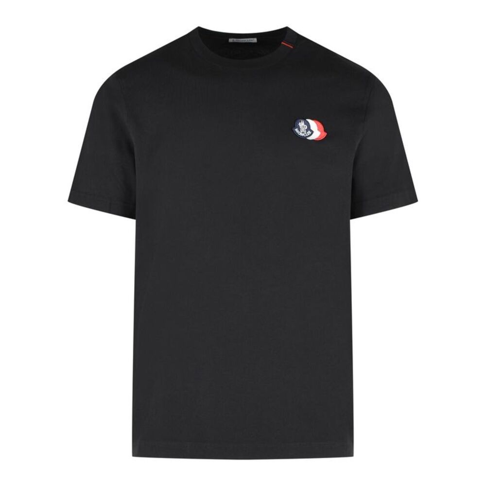 Moncler Black Cotton T-Shirt Men